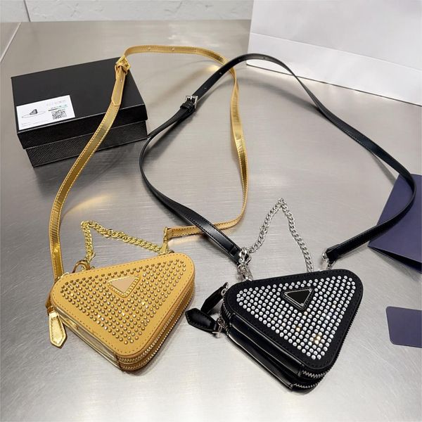 women triangle satin mini bag with crystals wallet designer diamond shoulder prad bags coin card case for stylish long purse prad wallet siz
women triangle satin mini bag with crystals wallet designer diamond shoulder prad bags coin card case for stylish long purse prad wallet siz