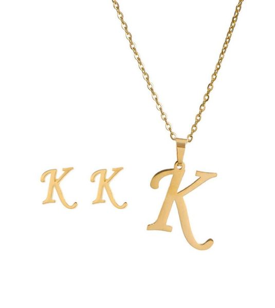 26 letter necklaces with earring jewelry set stainless steel gold plated choker initial pendant necklace women alphabet chains jew3959226, Silver
26 letter necklaces with earring jewelry set stainless steel gold plated choker initial pendant necklace women alphabet chains jew3959226, Silver