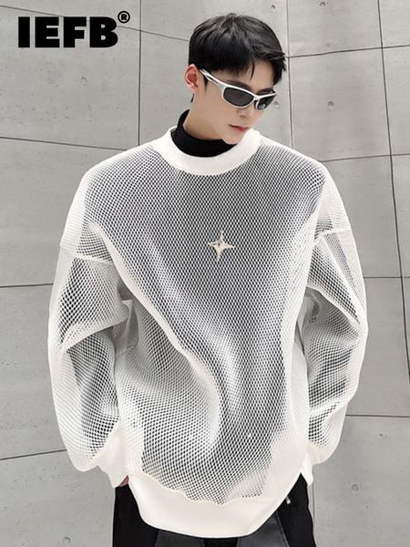 men s hoodies sweatshirts iefb darkwear hollowed out mesh design long sleeve men sweatshirt 2023 autumn korean fashion male 9a4936 230729, Black
men s hoodies sweatshirts iefb darkwear hollowed out mesh design long sleeve men sweatshirt 2023 autumn korean fashion male 9a4936 230729, Black