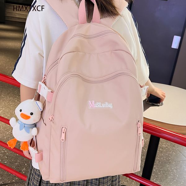 school bags multi-pocket brife nylon backpack large capacity solid color women schoolbag men insert buckle lapbackpacks 230728
school bags multi-pocket brife nylon backpack large capacity solid color women schoolbag men insert buckle lapbackpacks 230728