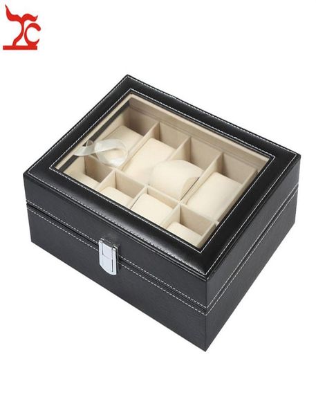 10 slots grid black pu leather watch case visablejewelry wristwatch bracelet storage organizer box locked watch case caixa para re5065833, Black;white
10 slots grid black pu leather watch case visablejewelry wristwatch bracelet storage organizer box locked watch case caixa para re5065833, Black;white