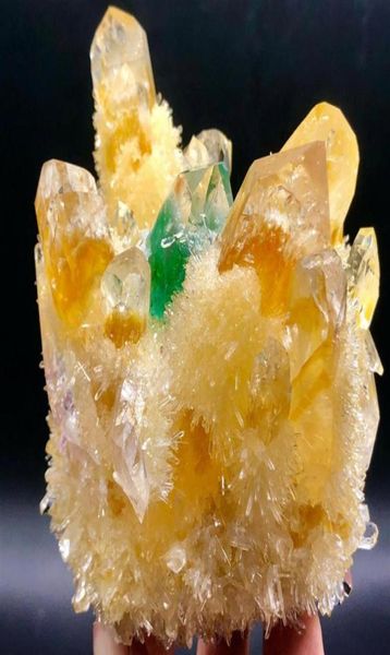 new find yellow blue phantomquartz crystal cluster mineralspecime306g1985267, Black
new find yellow blue phantomquartz crystal cluster mineralspecime306g1985267, Black