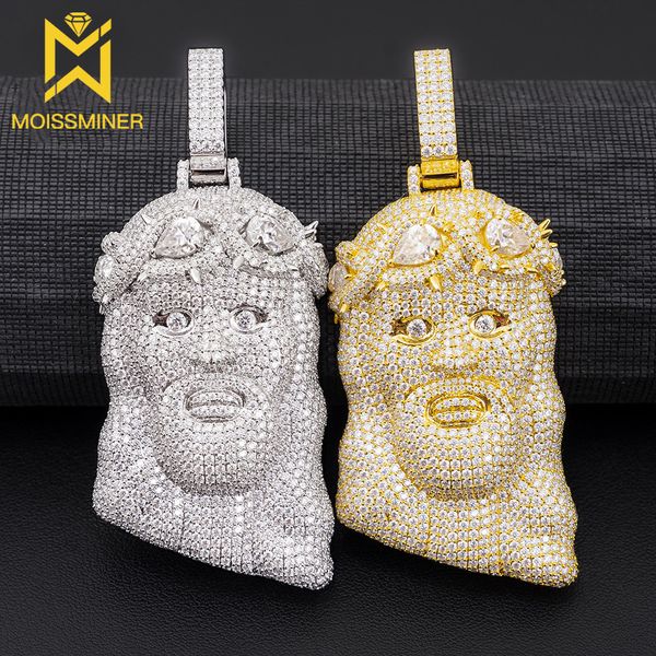 pendant necklaces big jesus pendant necklaces for women men real diamonds s925 silver jewelry pass tester with gra 230728 
pendant necklaces big jesus pendant necklaces for women men real diamonds s925 silver jewelry pass tester with gra 230728