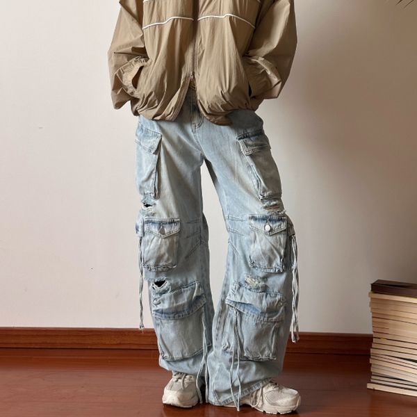 mens jeans punk wind multipocket straight solid color jeans mens design sense hiphop hole washed midwaist loose drag wide leg pants 230729, Blue
mens jeans punk wind multipocket straight solid color jeans mens design sense hiphop hole washed midwaist loose drag wide leg pants 230729, Blue