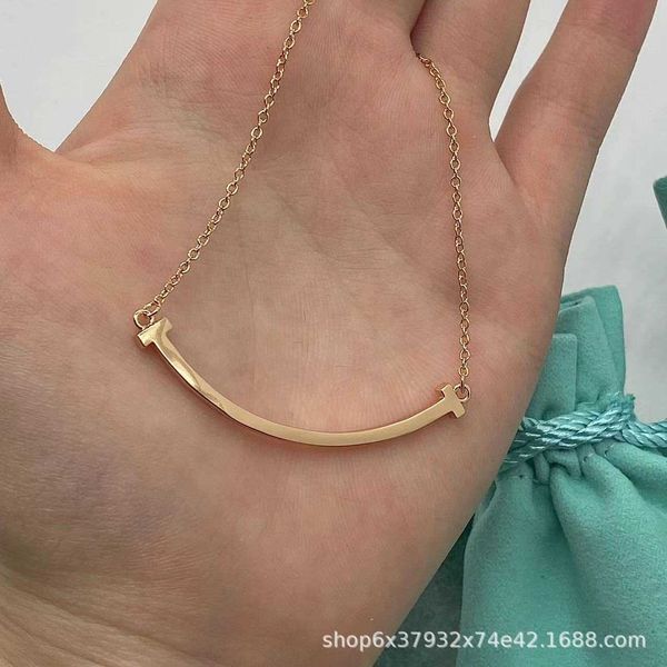 tiffay high edition smile necklace s925 sterling silver collar chain 18k rose gold fashion simple, Black
tiffay high edition smile necklace s925 sterling silver collar chain 18k rose gold fashion simple, Black