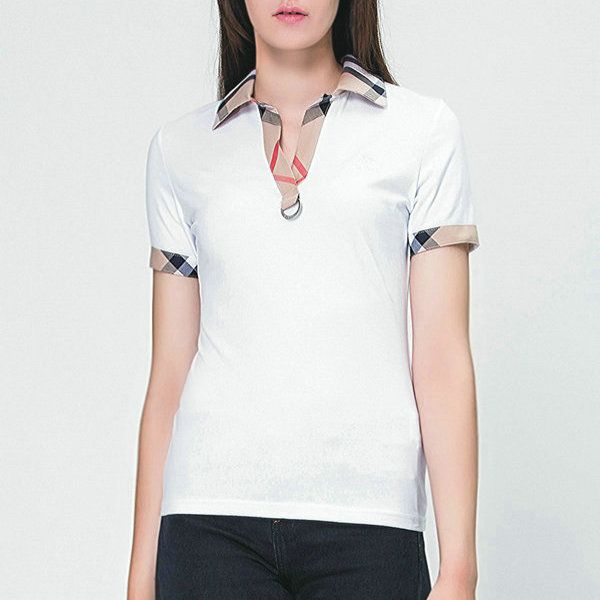 womens t-shirt designer embroider logo fashion turndown collar slim fit cotton shirts model tees luxurious women clothing, White
womens t-shirt designer embroider logo fashion turndown collar slim fit cotton shirts model tees luxurious women clothing, White