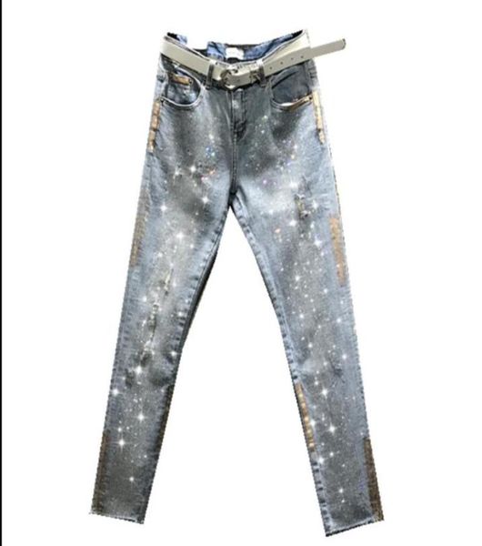 2020 spring and autumn new rhine gold skinny jeans women high waist was thin hole denim nine points pants r7515734930, Blue
2020 spring and autumn new rhine gold skinny jeans women high waist was thin hole denim nine points pants r7515734930, Blue