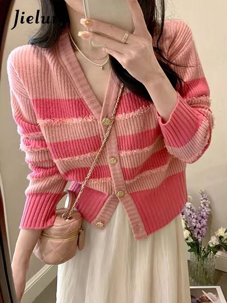 women's knits tees jielur autumn contrast color casual cardigan woman korean stripe knitted women's cardigan black pink fashion ca, White
women's knits tees jielur autumn contrast color casual cardigan woman korean stripe knitted women's cardigan black pink fashion ca, White
