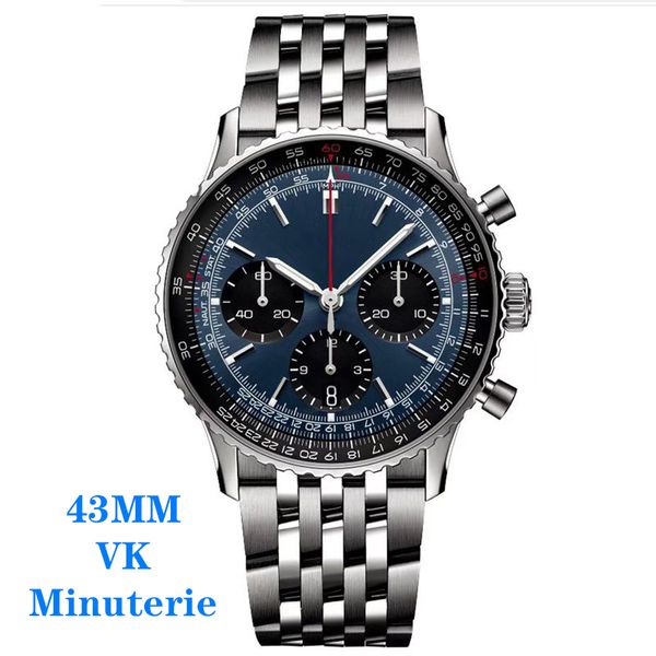 luxury sports men s watch air timer quartz vk movement 316l stainless steel strap leather strap watch waterproof 43mm high aviation series w, Slivery;golden
luxury sports men s watch air timer quartz vk movement 316l stainless steel strap leather strap watch waterproof 43mm high aviation series w, Slivery;golden