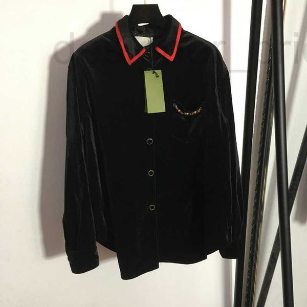 women's t-shirt designer creative chain pocket t shirt women black velvet shirts long sleeve lapel neck tee high grade coats cbv6, White
women's t-shirt designer creative chain pocket t shirt women black velvet shirts long sleeve lapel neck tee high grade coats cbv6, White