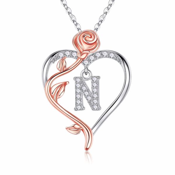 iefil rose heart necklaces gifts for women,925 sterling silver rose love heart initial letter pendant necklace jewelry mothers day valentine
iefil rose heart necklaces gifts for women,925 sterling silver rose love heart initial letter pendant necklace jewelry mothers day valentine