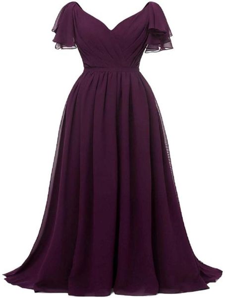 chiffon ruffle sleeve bridesmaid dress for women v neck long wedding guest gown evening dress prom gown elegant special occasion d4483999, White;pink
chiffon ruffle sleeve bridesmaid dress for women v neck long wedding guest gown evening dress prom gown elegant special occasion d4483999, White;pink