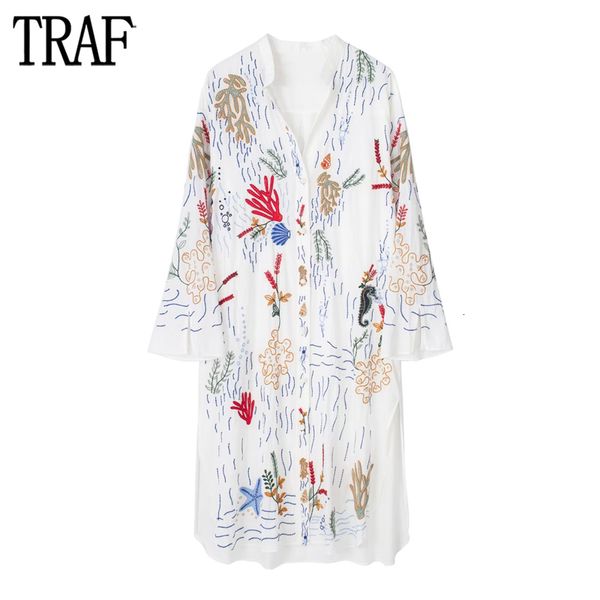 women's blouses shirts traf embroidery long shirt women asymmetric button up shirt woman summer shirts and blouses for women tunics lon, White
women's blouses shirts traf embroidery long shirt women asymmetric button up shirt woman summer shirts and blouses for women tunics lon, White