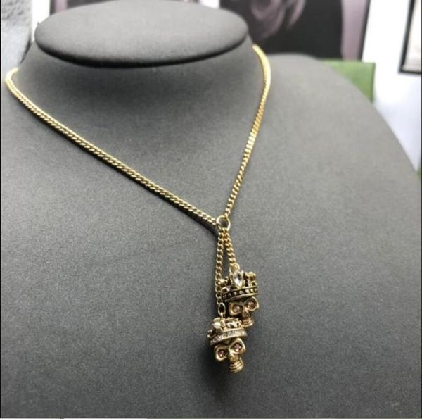 proud personality double skull pendant necklace vintage hiphop rock punk skeleton heads bone chain necklaces men women designer je4358088, Silver
proud personality double skull pendant necklace vintage hiphop rock punk skeleton heads bone chain necklaces men women designer je4358088, Silver