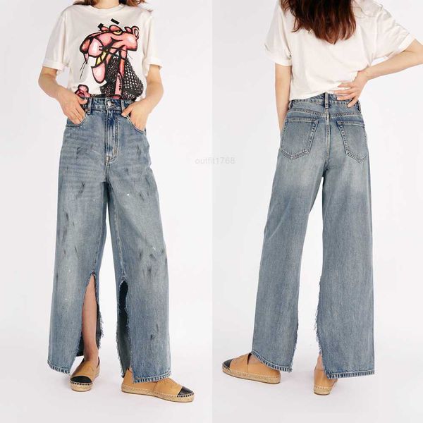yicai denim spring/summer new mm6 same high waist paint dotted old split tear nine quarter jeans female, Blue
yicai denim spring/summer new mm6 same high waist paint dotted old split tear nine quarter jeans female, Blue