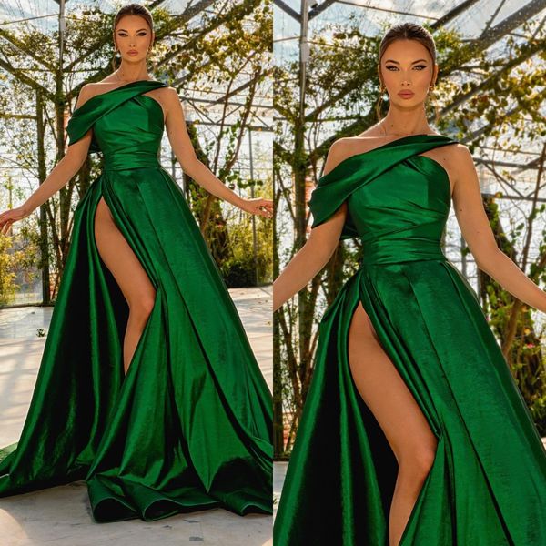 elegant green a line evening dresses pleats ruffle party prom dress sweep train split long dress for red carpet special occasion, Black;red
elegant green a line evening dresses pleats ruffle party prom dress sweep train split long dress for red carpet special occasion, Black;red