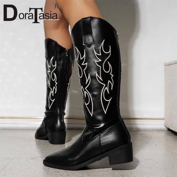 boots ladies pointed toe cowgirl western boots fashion mixed colros embroider chunky heels women's boots casual cowboy woman shoes 2307, Black
boots ladies pointed toe cowgirl western boots fashion mixed colros embroider chunky heels women's boots casual cowboy woman shoes 2307, Black