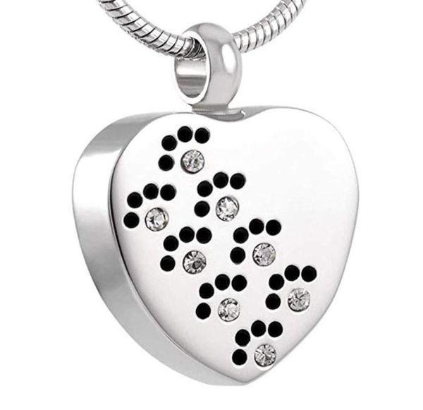 pet cremation jewelry hold crystal paw print heart stainless steel memorial necklace for ashes for dog keepsake urn pendant jewell7276250, Silver
pet cremation jewelry hold crystal paw print heart stainless steel memorial necklace for ashes for dog keepsake urn pendant jewell7276250, Silver