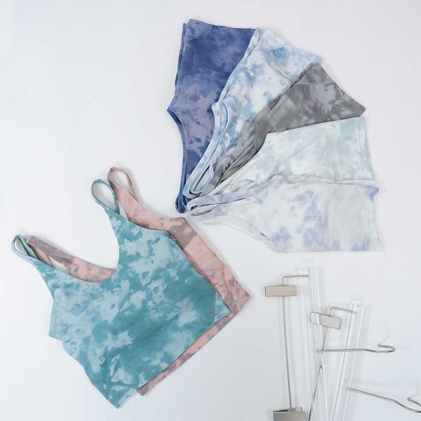 ll-01 women's summer tie dyed u-shaped back high elastic bra yoga jogging fitness bottom tank with built-in chest pads
ll-01 women's summer tie dyed u-shaped back high elastic bra yoga jogging fitness bottom tank with built-in chest pads