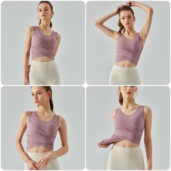 lulu new cross pleated sports vest underwear women integrated chest pad lemon vest running breathable fitness tank gym bra woman summer shir
lulu new cross pleated sports vest underwear women integrated chest pad lemon vest running breathable fitness tank gym bra woman summer shir