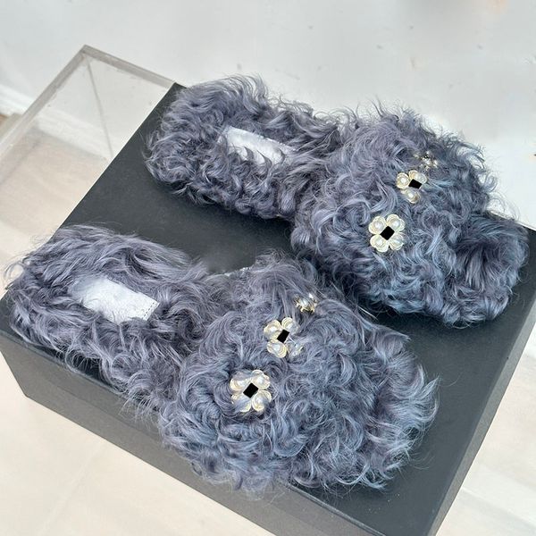 23ss designer mohair four-leaf clover fluffy sandals slip on slippers classic black soft warm slides flip flops loafers ladies mules with du
23ss designer mohair four-leaf clover fluffy sandals slip on slippers classic black soft warm slides flip flops loafers ladies mules with du