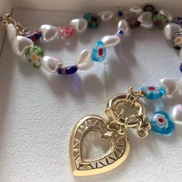designer vintage flower heart pendant jewelry women pearl bead necklace, Silver
designer vintage flower heart pendant jewelry women pearl bead necklace, Silver