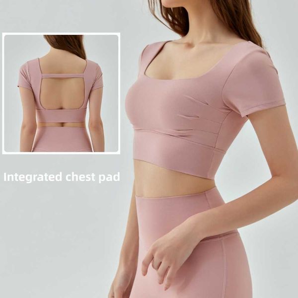 ll-01 pleated sports short sleeve yoga women's hollow back fitness t-shirt running quick dry removable chest pad yoga summer tee
ll-01 pleated sports short sleeve yoga women's hollow back fitness t-shirt running quick dry removable chest pad yoga summer tee