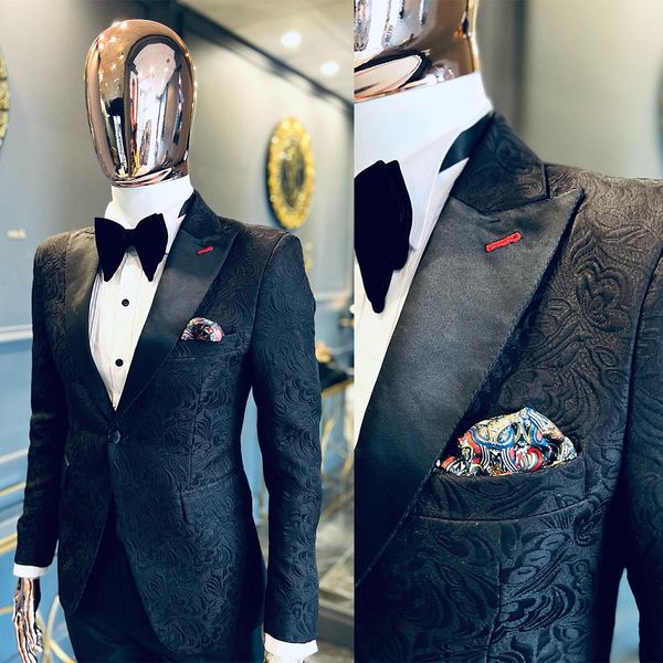 exquisite 2 pieces wedding tuxedos men suits jacquard weave peaked lapel one button customize coat black pants fashion casual prom party tai, Black;gray
exquisite 2 pieces wedding tuxedos men suits jacquard weave peaked lapel one button customize coat black pants fashion casual prom party tai, Black;gray