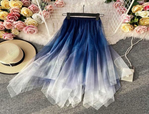 skirts women irregular double layer blue gradient mesh skirt summer slim high waist mid length retro elegant mujer faldas korean 21716697, Black
skirts women irregular double layer blue gradient mesh skirt summer slim high waist mid length retro elegant mujer faldas korean 21716697, Black