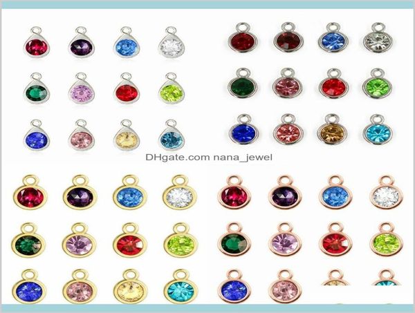charms findings components 6 options 12pcslot colorful crystal birthstone charms diy accessories jewelry making for bracelet earri9139689, Bronze;silver 
charms findings components 6 options 12pcslot colorful crystal birthstone charms diy accessories jewelry making for bracelet earri9139689, Bronze;silver