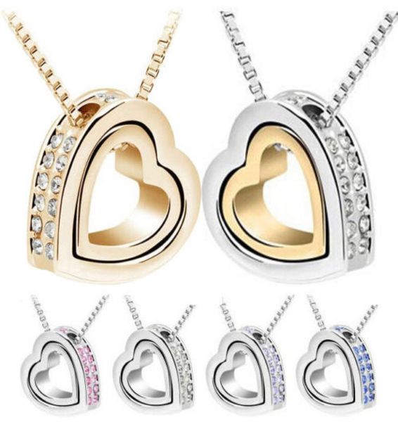 qcooljly gold color heart in heart shaped austrian crystal pendant necklace fashion jewelry for women party gift1992028, Silver
qcooljly gold color heart in heart shaped austrian crystal pendant necklace fashion jewelry for women party gift1992028, Silver