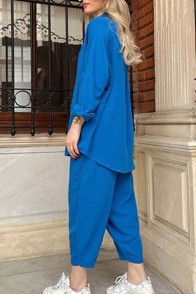 womens designer tracksuit two piece set women sweat suit long-sleeved shirt with ruffled collar fashion able and casual wear a loose shirt p, White
womens designer tracksuit two piece set women sweat suit long-sleeved shirt with ruffled collar fashion able and casual wear a loose shirt p, White