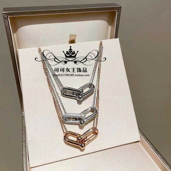 high version 925 sterling silver double buckle necklace for women with light luxury and niche temperament tiffay chain collarbone couple sho
high version 925 sterling silver double buckle necklace for women with light luxury and niche temperament tiffay chain collarbone couple sho