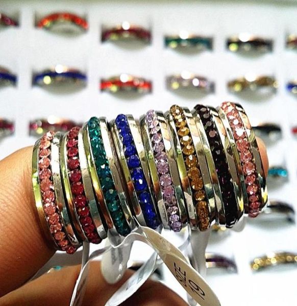 new 36pcs one row rhinestone full circle stainless steel band rings multicolor whole lots brand new drop 73061671962654, Silver
new 36pcs one row rhinestone full circle stainless steel band rings multicolor whole lots brand new drop 73061671962654, Silver