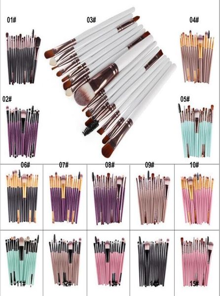 

new professional 15pcs professional make up brushes set foundation blusher powder eyeshadow blending eyebrow makeup brushes4667407