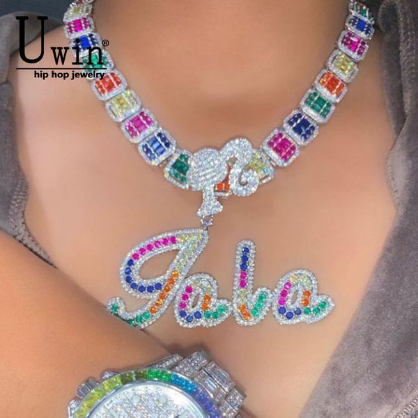 pendant necklaces uwin multicolor custom brush cursive letter icy girl hook name necklace pendant baguettes chain personalized hiphop jewelr, Silver
pendant necklaces uwin multicolor custom brush cursive letter icy girl hook name necklace pendant baguettes chain personalized hiphop jewelr, Silver