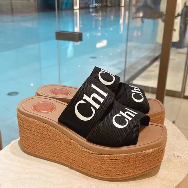 designer womens sandal woody mueller wedges straw sandale slippers luxury slipper genuine letter lady slide classic outdoor popular canva be, Black
designer womens sandal woody mueller wedges straw sandale slippers luxury slipper genuine letter lady slide classic outdoor popular canva be, Black