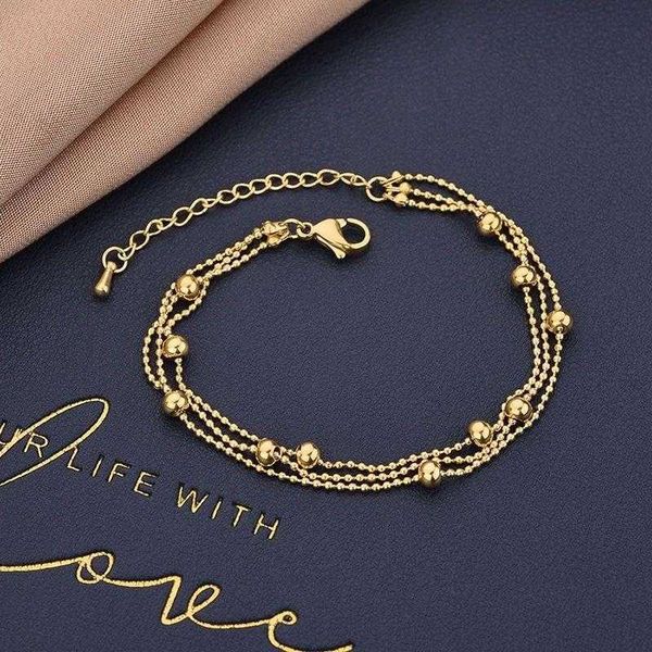 ring accessories diamond luxury designer necklace flowers clover bangle women simple korean style three layer round ball gold bead ankle cha, Silver
ring accessories diamond luxury designer necklace flowers clover bangle women simple korean style three layer round ball gold bead ankle cha, Silver