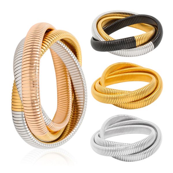 gold 18cm 20cm three-layer elastic bracelet bracelet stainless steel 18k gold plated bracelet hiphop element jewelry wire diameter 12mm desi, Black
gold 18cm 20cm three-layer elastic bracelet bracelet stainless steel 18k gold plated bracelet hiphop element jewelry wire diameter 12mm desi, Black