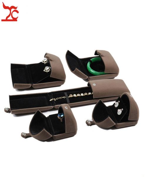 brown jewelry package box double open buckle lid couple ring pendant necklace earring velvet storage gift case5605792, Black;white
brown jewelry package box double open buckle lid couple ring pendant necklace earring velvet storage gift case5605792, Black;white