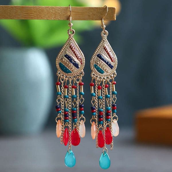 designer's multi-layer water drop long earrings, female creative bohemian pearl tassel earrings, earrings, beach vacation style, Golden
designer's multi-layer water drop long earrings, female creative bohemian pearl tassel earrings, earrings, beach vacation style, Golden