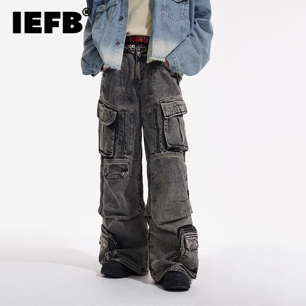 men s jeans iefb niche design vintage overalls multi pocket zipper high waist solid color personalized male denim pants 9a7703 230729, Blue
men s jeans iefb niche design vintage overalls multi pocket zipper high waist solid color personalized male denim pants 9a7703 230729, Blue