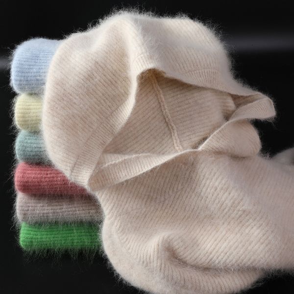 women s sweaters spring winter 100 pure mink cashmere sweater women knitted hooded warm lady s grade up jumpers and pullovers soft 230729, White;black
women s sweaters spring winter 100 pure mink cashmere sweater women knitted hooded warm lady s grade up jumpers and pullovers soft 230729, White;black