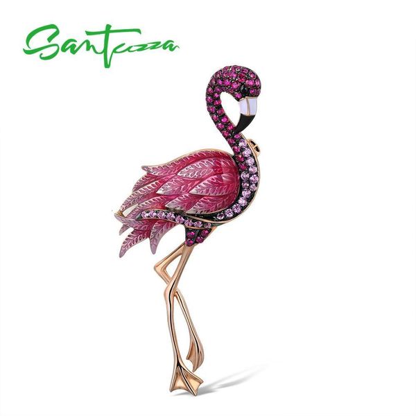 pins brooches santuzza silver brooch for women pure 925 sterling rose gold color flamingo bird animal fashion jewelry handmade enamel 230729, Gray
pins brooches santuzza silver brooch for women pure 925 sterling rose gold color flamingo bird animal fashion jewelry handmade enamel 230729, Gray
