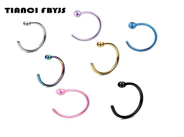 nose ring piercing nose hoop body jewelry 20g 08825mm gold silver nariz piercing plated titanium tragus ear1844887, Black
nose ring piercing nose hoop body jewelry 20g 08825mm gold silver nariz piercing plated titanium tragus ear1844887, Black