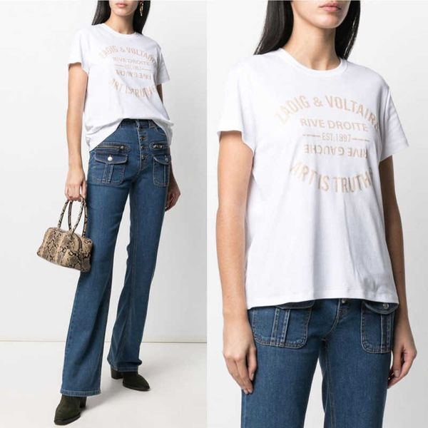 zadig voltaire shirt luxury clothing polos sleeve clothes t shirt designer women classic letters champagne gilt printed cotton short sleeve, White
zadig voltaire shirt luxury clothing polos sleeve clothes t shirt designer women classic letters champagne gilt printed cotton short sleeve, White