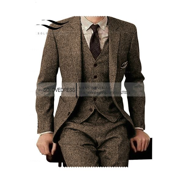 men's suits blazers brown tweed men suits 3 pieces formal business suit set custom gentle-mens groom wedding dress blazer suitsjacketpa, White;black
men's suits blazers brown tweed men suits 3 pieces formal business suit set custom gentle-mens groom wedding dress blazer suitsjacketpa, White;black