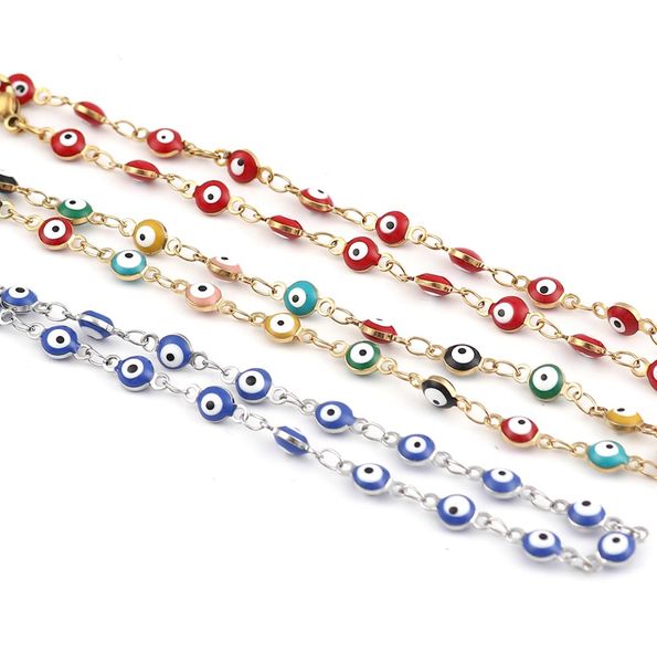 fashion couples stainless steel anklet evil eye enamel bead religious leg chain bohemia foot jewelry women barefoot jewelry gift1512789, Red;blue
fashion couples stainless steel anklet evil eye enamel bead religious leg chain bohemia foot jewelry women barefoot jewelry gift1512789, Red;blue