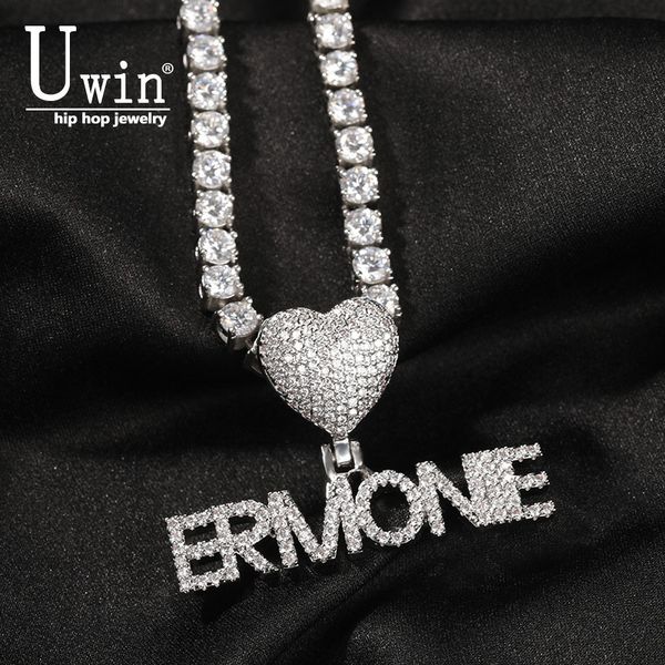 pendant necklaces uwin name necklace mini letter with heart hook custom personalized necklace cubic zirconia fashion hiphop jewelry 230728, Silver
pendant necklaces uwin name necklace mini letter with heart hook custom personalized necklace cubic zirconia fashion hiphop jewelry 230728, Silver