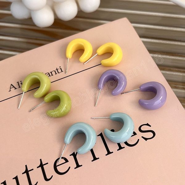candy color fashion c-shaped stud earrings for women girls new colorful sweet resin geometric earrings jewelry accessories gifts, Golden;silver
candy color fashion c-shaped stud earrings for women girls new colorful sweet resin geometric earrings jewelry accessories gifts, Golden;silver